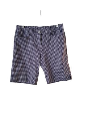Abacus Size 8 Purple & White Gingham Stretch Womens Golf Shorts